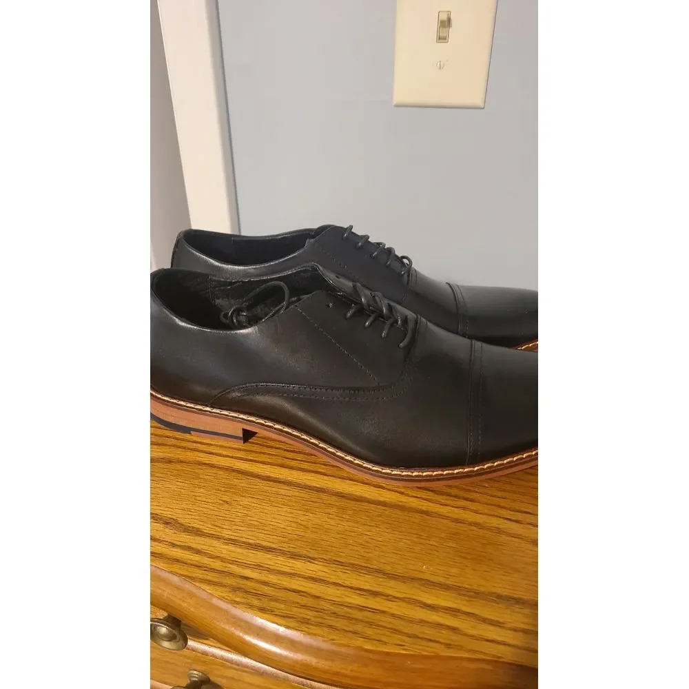 Floyd Lotte Black Men's Oxford Dress‎ Shoes Sz 11. NEW IN BOX